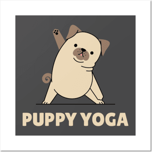 Puppy Yoga Posters and Art